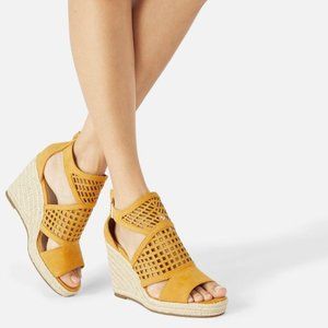 Mabel Cutout Wedge Heel - Golden Yellow - Size 8